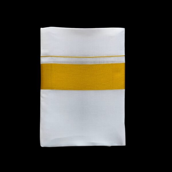 White Double Dhoti - 504149