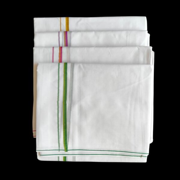 White Double Dhoti - 503008