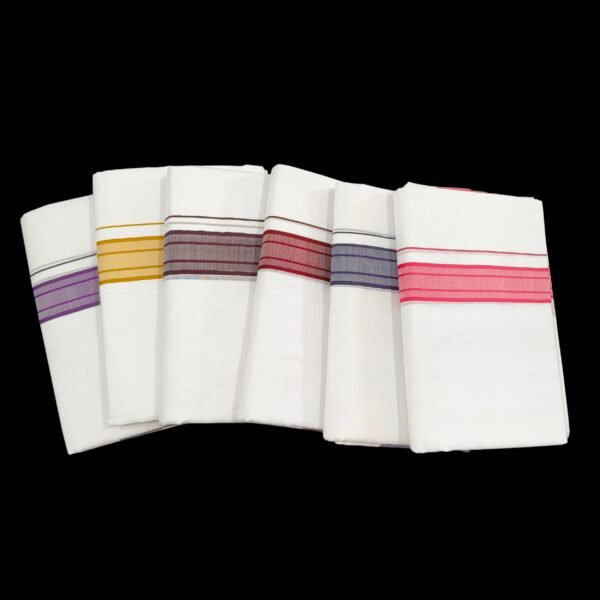 White Double Dhoti - 504217
