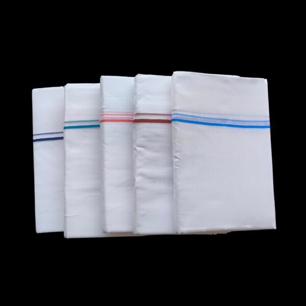 White Double Dhoti - 504047
