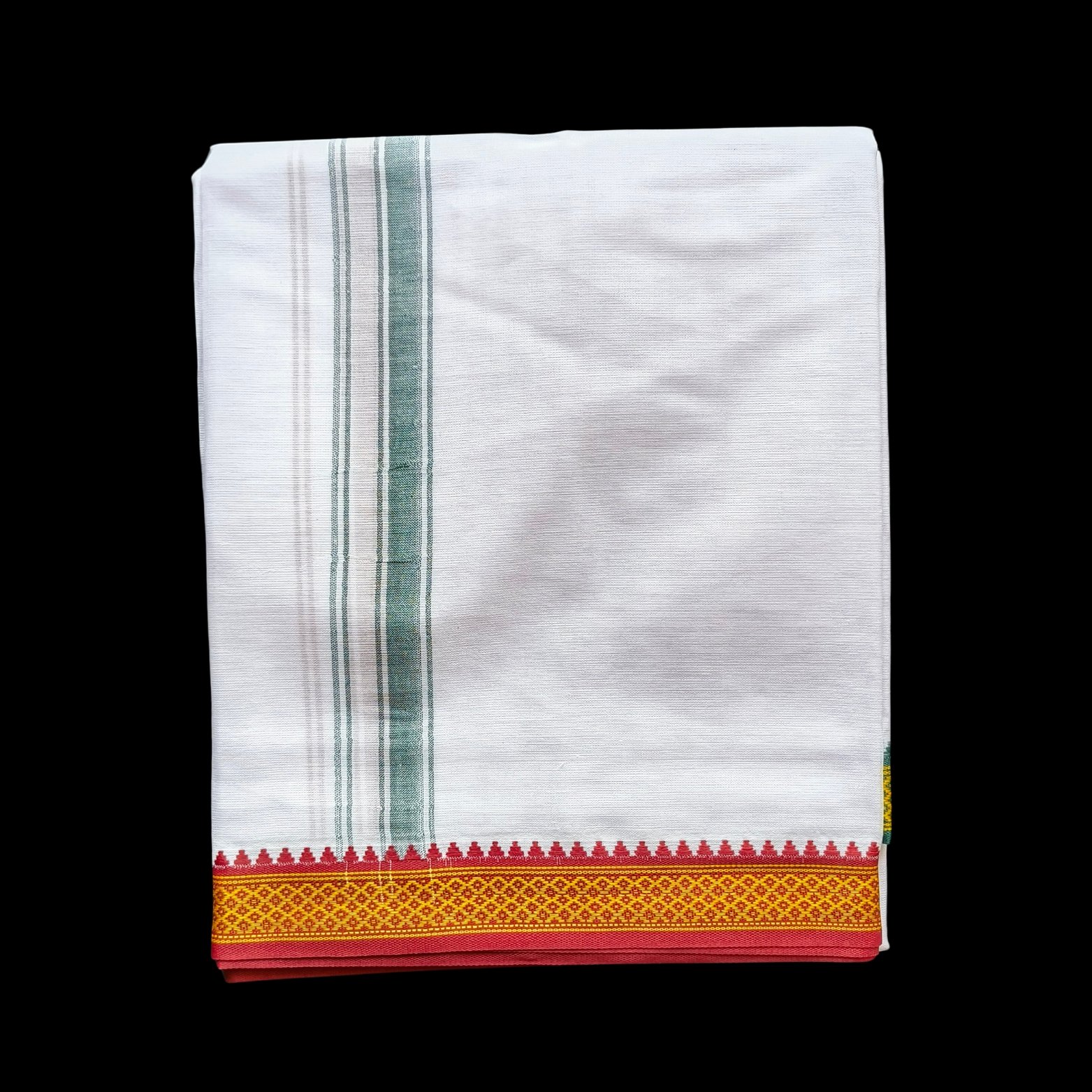 White Double Dhoti - 503031