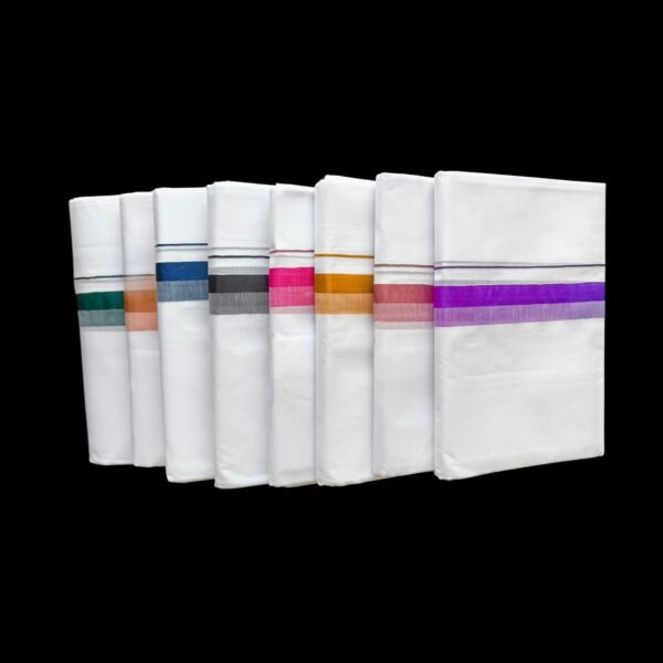 White Double Dhoti - 505055