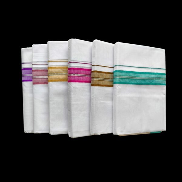 White Double Dhoti - 505054