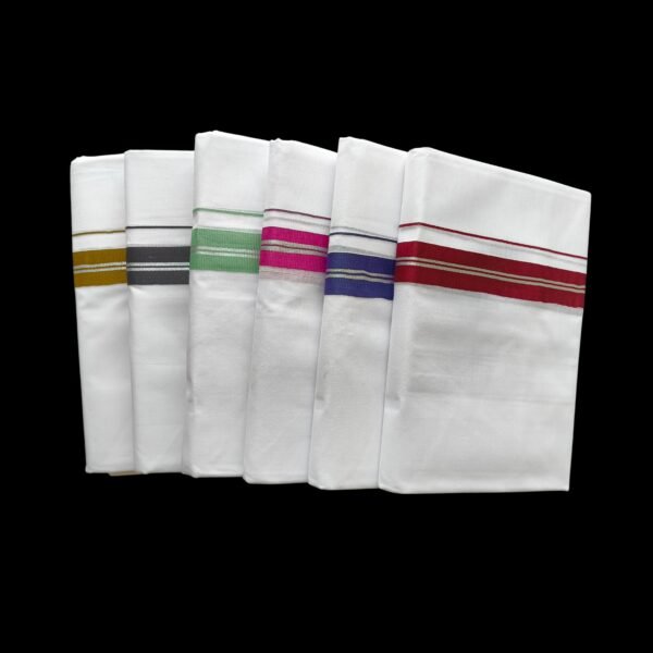 White Double Dhoti - 505053