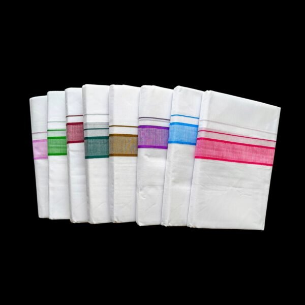 White Double Dhoti - 505051