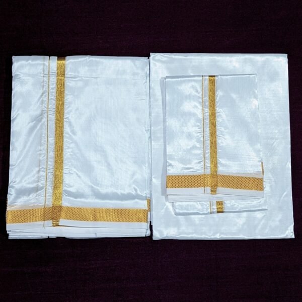 Vegan Silk Wedding Set - White - 903041