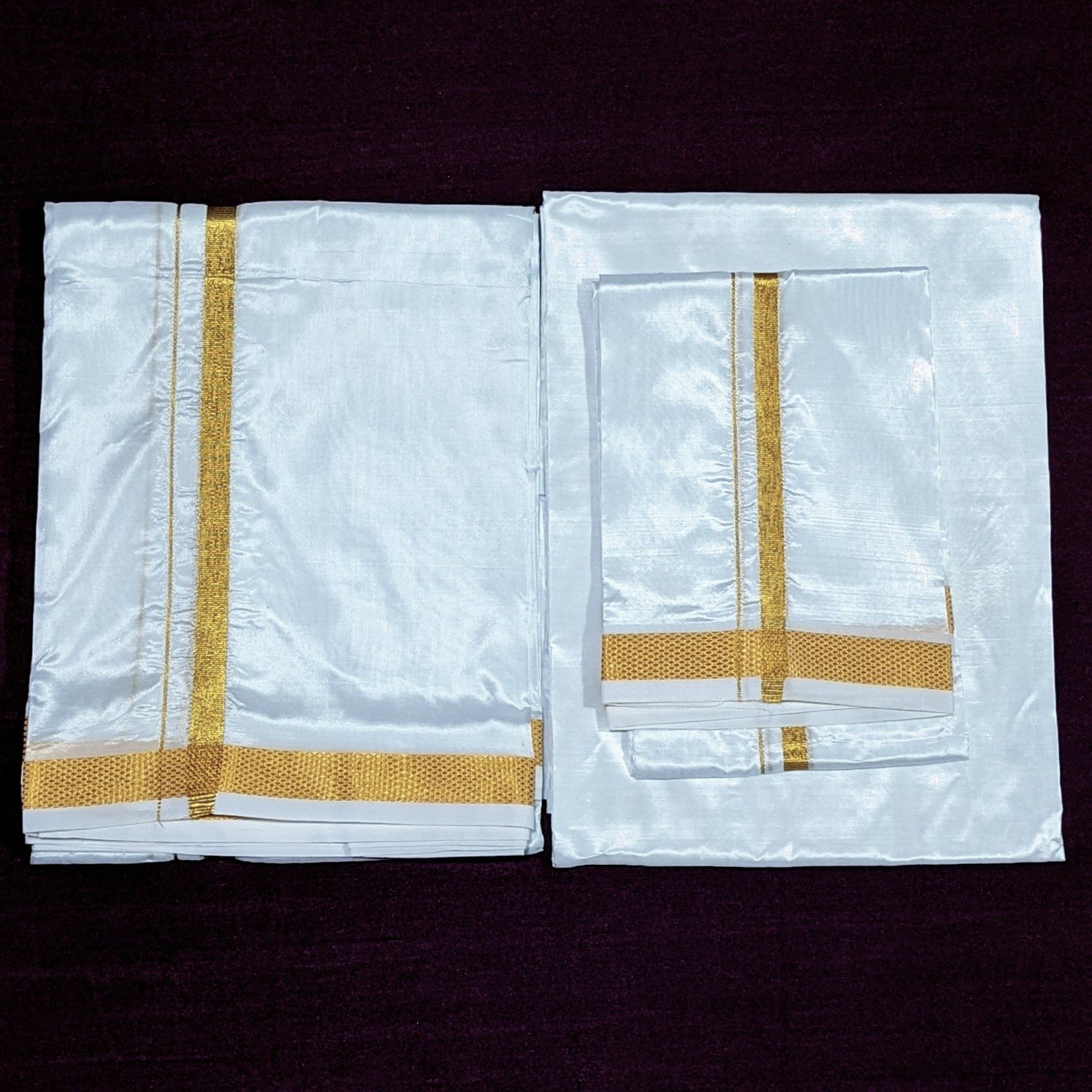 Vegan Silk Wedding Set - White - 903041